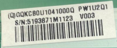 MAIN PARA MONITOR ASUS / NUMERO DE PARTE GQKCB0U104 / 715GA785-M0B-T01-004K / 5393871M1123 / DISPLAY MV238FHB-NG0 / MODELO - Imagen 2